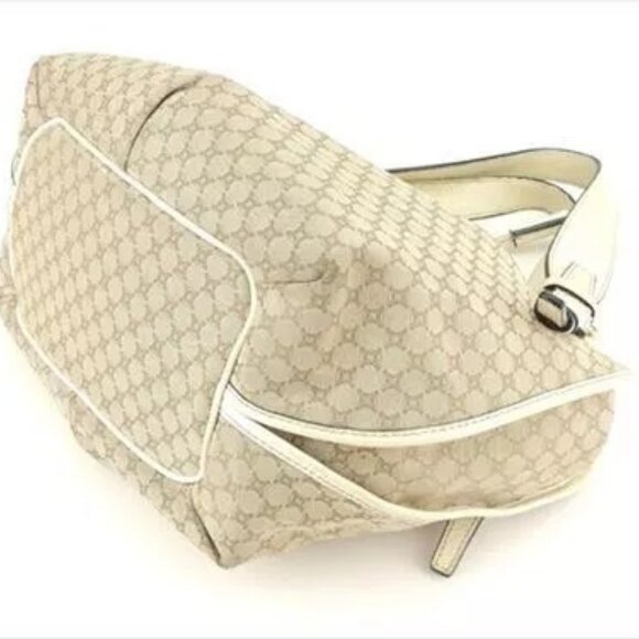 Celine Tote bag Macadam Beige Canvas Leather Woman Authentic Used - Picture 6 of 15